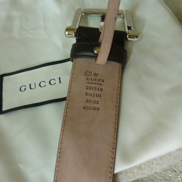 Gucci Ladies \'GG\' Logo Buckle Leather Belt (Brown) main image 9